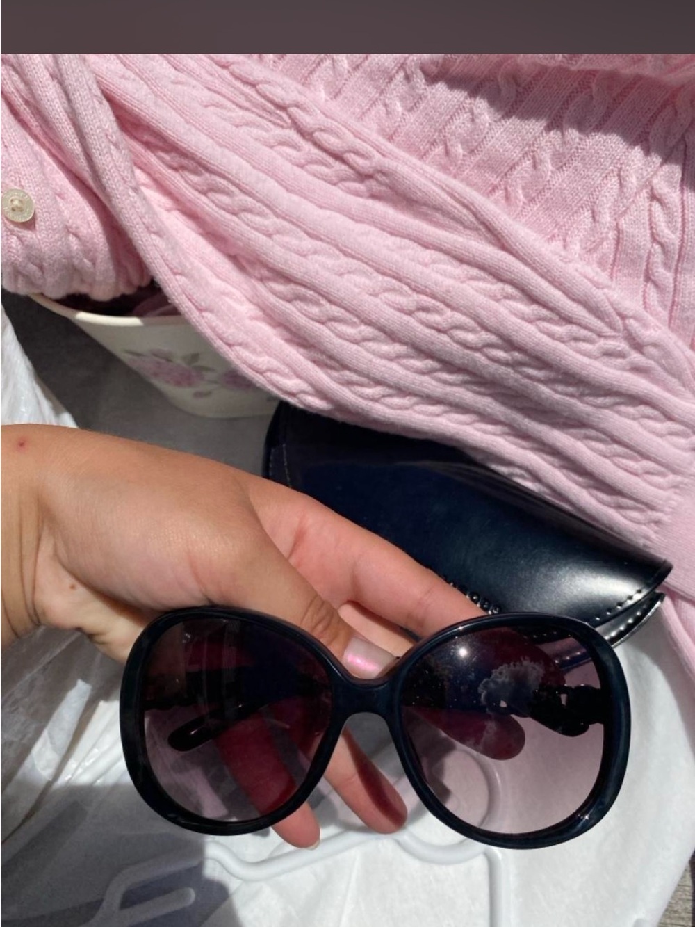 Marc Jacobs Women's Oversized Black Sunglasses with Gradient Lenses